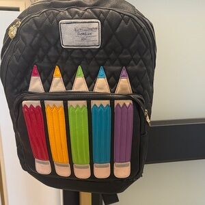 Betsey Johnson Colorful Pencil Design Kids Backpack